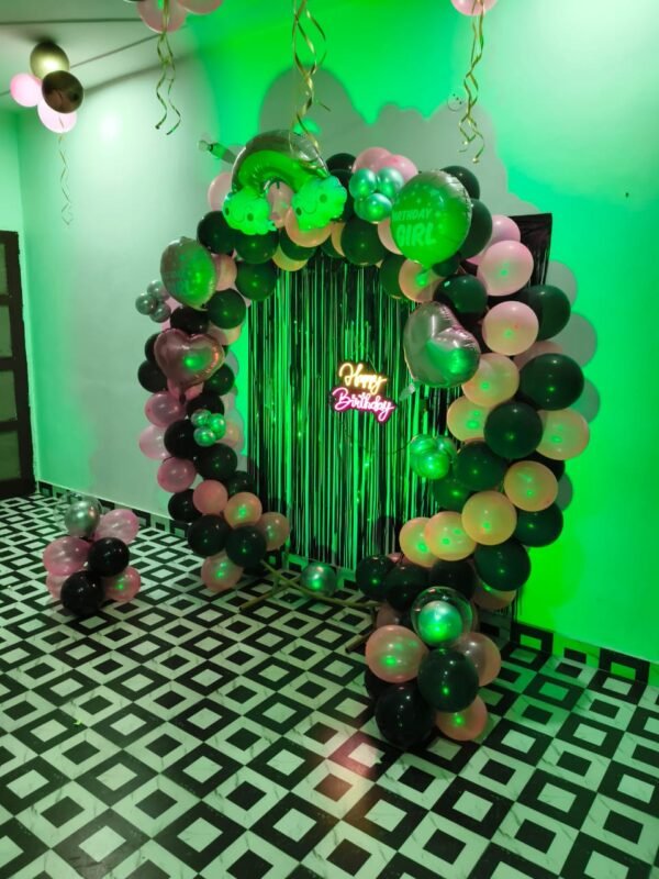 🎈✨ Pink & Black Glam Birthday Setup - Image 4