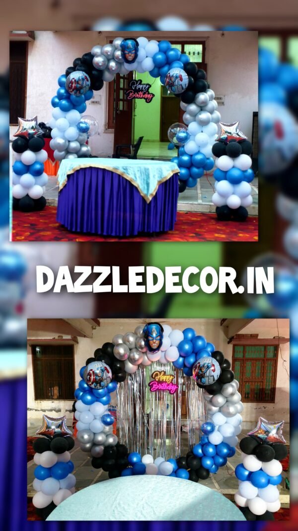 Captain America Birthday Balloon Arch - Image 2