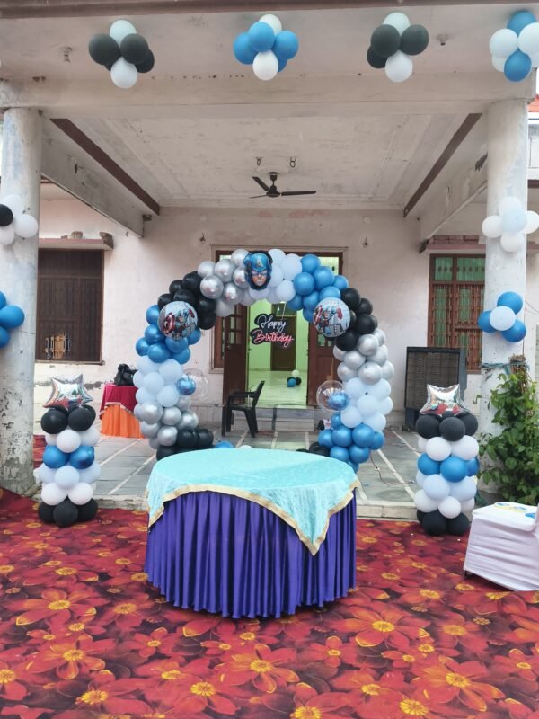 Captain America Birthday Balloon Arch