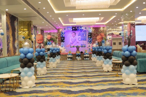 Boss Baby Theme 1st Birthday Decor – Premium Hall Setup