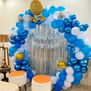 Blue Baby Welcome Decor – Adorable Home Setup for Newborn Celebration