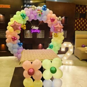 Unicorn Pastel Balloon Decor – 2nd Birthday Setup